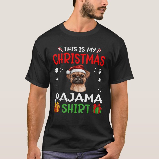 T-shirt Brussels Griffon Dog Nightgown Pajama This is my C (Devant)