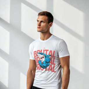 T-Shirt BRUTAL Shark Gym Savage Alpha Bodybuild