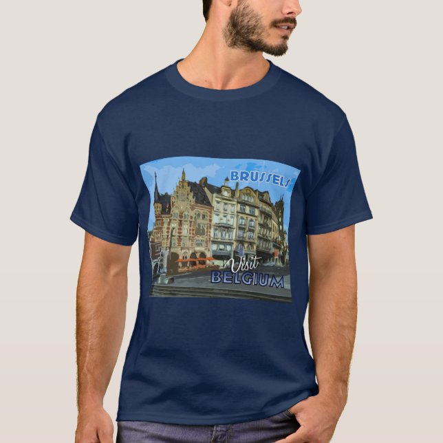 T-shirt Bruxelles, de la série Visite... (Devant)