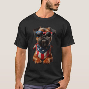 T-shirt Bruxelles Griffon 4 juillet Américain Indépendant