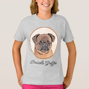 T-shirt Bruxelles Griffon Smooth Painting Original Chien A