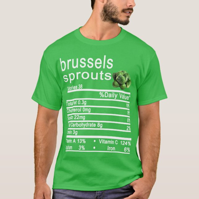 T-shirt bruxelles sprits Nutrition Facts Thanksgiving (Devant)