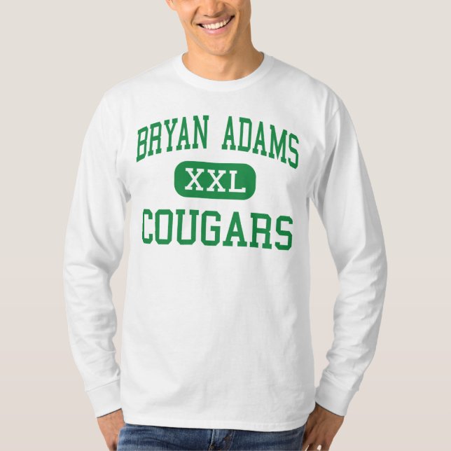 T-shirt Bryan Adams - pumas - lycée - Dallas le Texas (Devant)