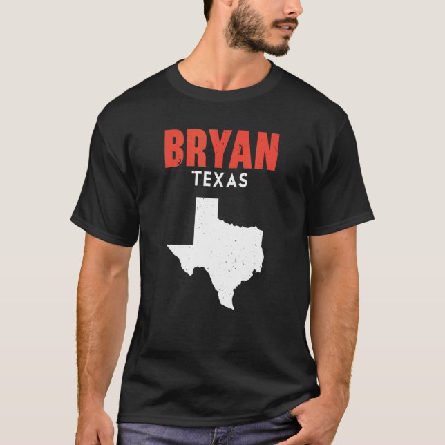 T-shirt Bryan Texas USA State America Travel Texan (Devant)