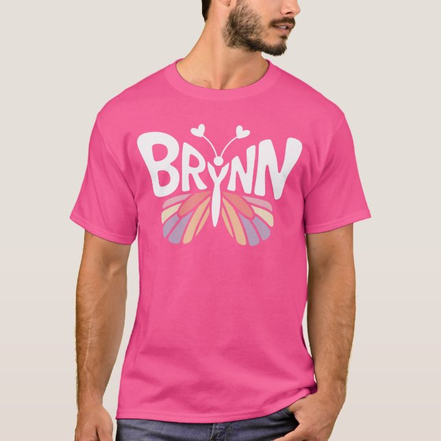 T-shirt Brynn Butterfly Personalized Cute Name Word Art gi (Devant)