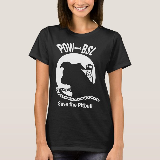 T-shirt Bsl Pow Enregistrer Le Pitbull (Devant)