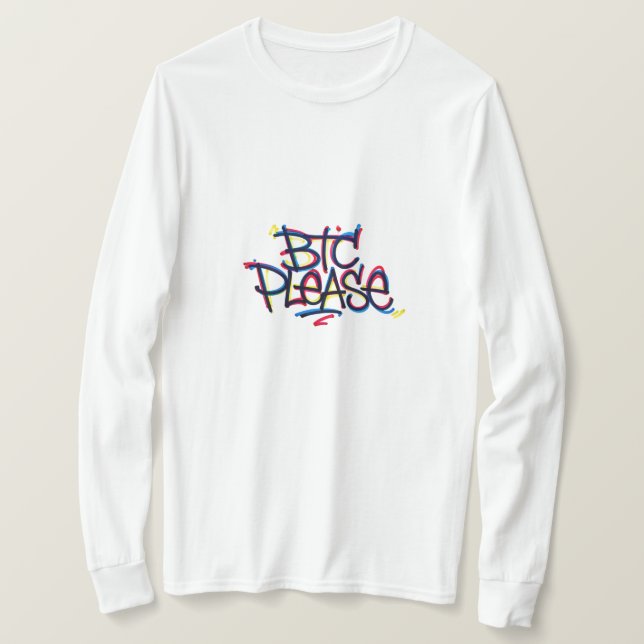 T-shirt "BTC Please" (Couleur) (Design devant)