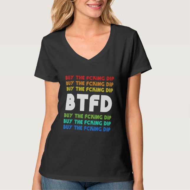 T-shirt Btfd Acheter La Pièce De Bitcoin Blockchain Crypto (Devant)