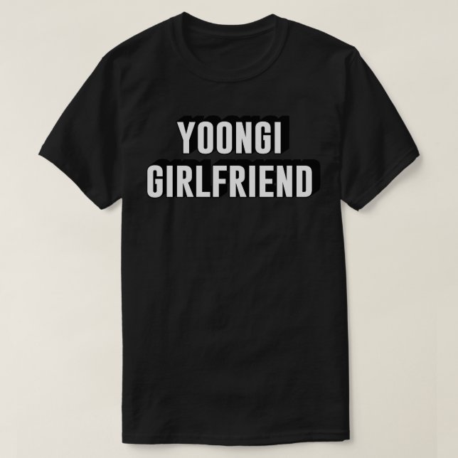 T-shirt BTS Bangtan Min Yoongi Suga Agust D petite amie te (Design devant)