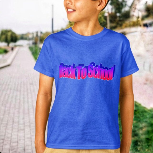 T-shirt BTS-Rouge-Bleu (School's here, and your child will be ready, wearing the BTS Red-Blue T-Shirt!)