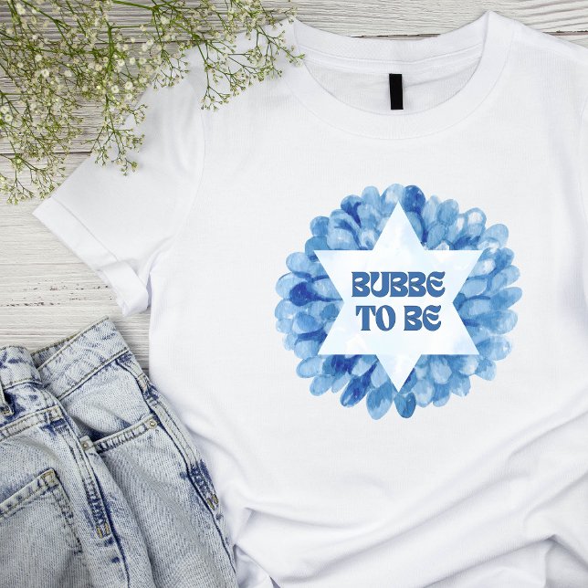 T-shirt "Bubbe to Be" Amusante Nouvelle aquarelle juive gr (Because nothing says 'trendy Bubbe' like a stylish tee that’s as classic as a bagel and schmear!)
