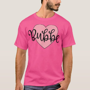 T-shirt Bubbe Yiddish Grandma Grandmother Simple Rose Hear
