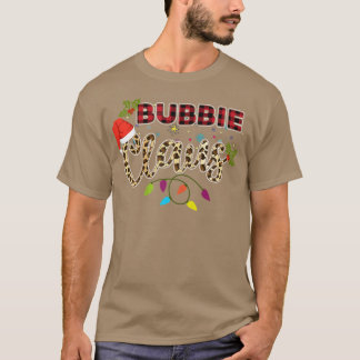 T-shirt Bubbie Claus Grandma Père Noël Buffalo Plaid Le