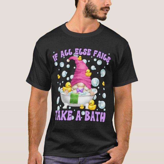 T-shirt Bubble Bath Gnome With Lots Of Bubbles Mom Saying (Devant)