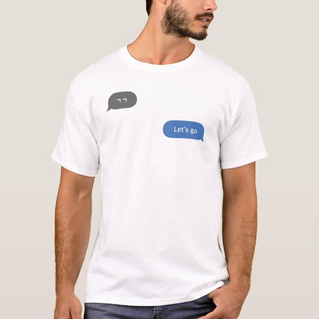 T-shirt Bubble Conversation d'argot coréenne ㄱ ㄱ allons-y (Devant)