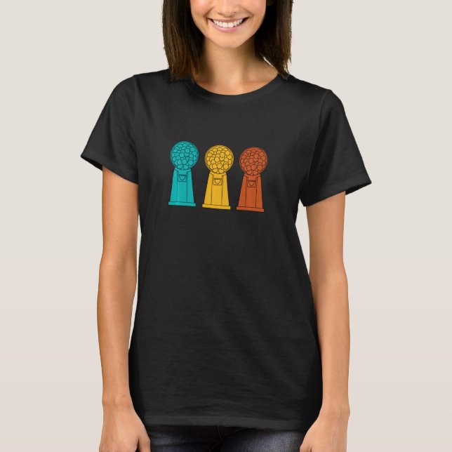 T-shirt Bubble Gum Gumball Sweet Candy Machine Bubblegum (Devant)