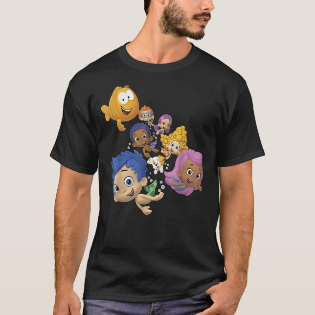 T-shirt Bubble Guppies Full Cast Natation Portrait Essenti (Devant)