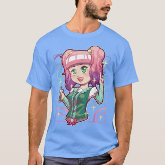 T-shirt Bubble Tea Anime Girl Kawaii Japanese Drinking Aes