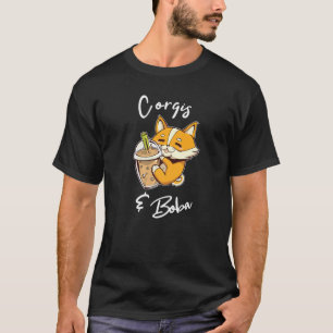 T-shirt Bubble Tea Corgi Boba Corgi Cute Chiens Citation