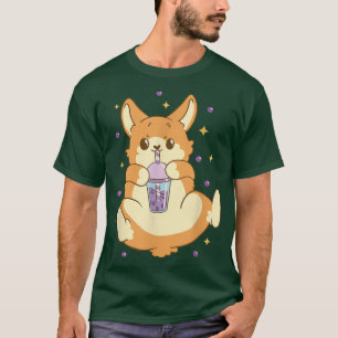 T-shirt Bubble Tea Corgi Café Glacé Chien Propriétaire Chi