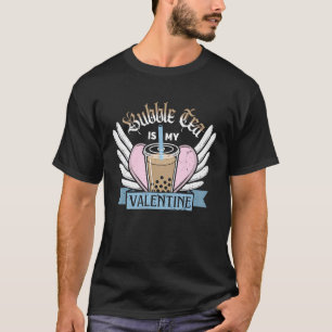T-shirt Bubble Tea est ma Valentine Cute Distressed Anti V