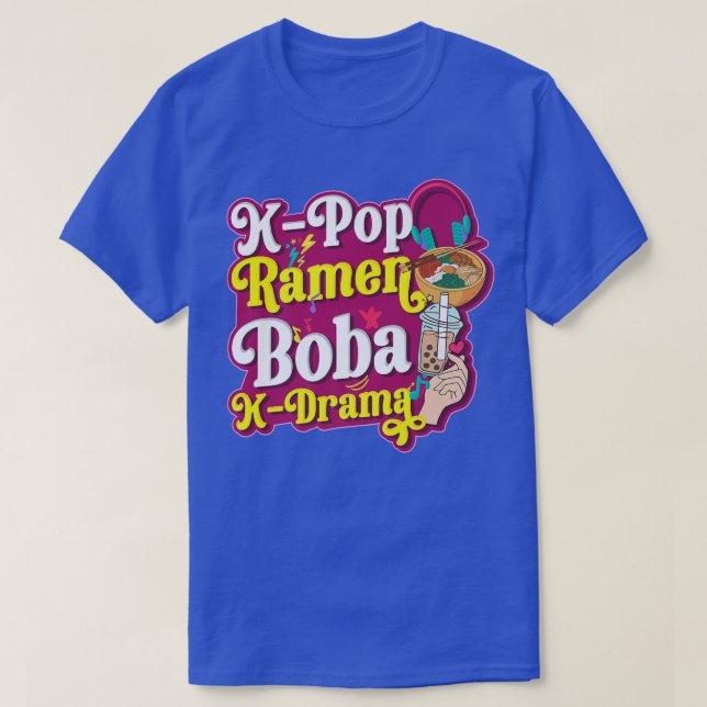 T-shirt Bubble Tea K Drama Lover K Pop Ramen Boba KDrama (Design devant)