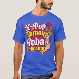 T-shirt Bubble Tea K Drama Lover K Pop Ramen Boba KDrama