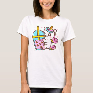 T-shirt Bubble Tea Love Unicorn