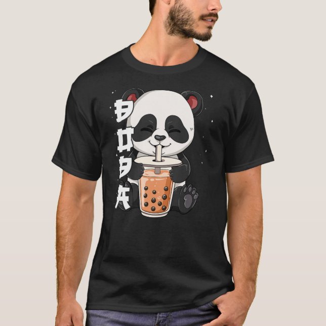 T-shirt Bubble Tea Panda Boba Tea (Devant)