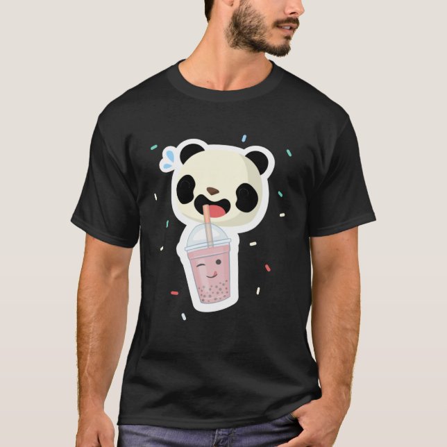 T-shirt Bubble Tea Panda Boba Tea  Cute Animal Ice Cream T (Devant)