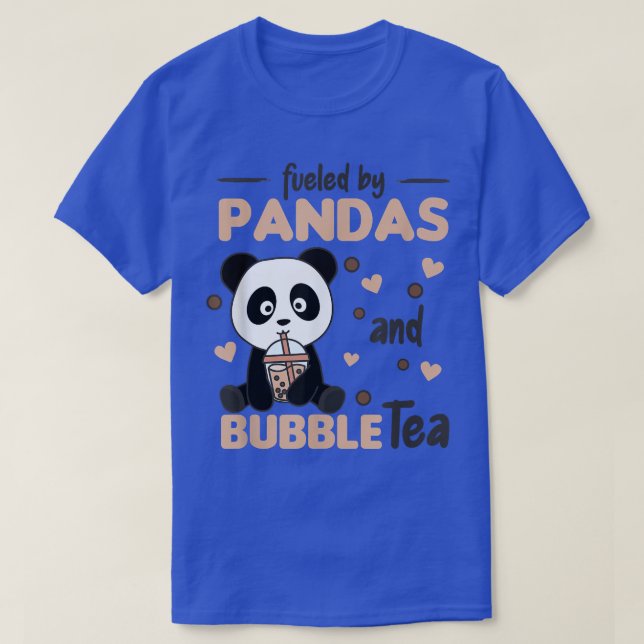 T-shirt Bubble Tea Panda Chocolate Sweet Animals Boba 497 (Design devant)