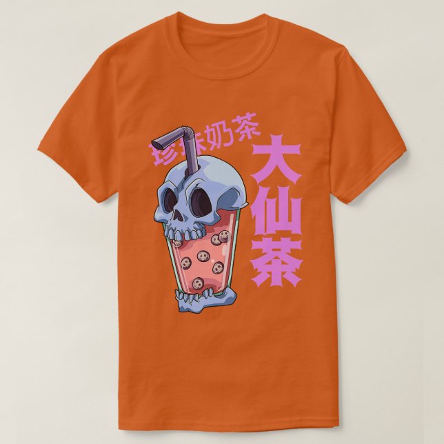 T-shirt Bubble Tea Pastel Goth Nu Goth - Kawaii Bubble Tea (Design devant)