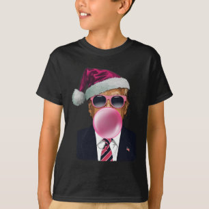 T-shirt Bubblegum Trump souffler bulle gomme Noël rose