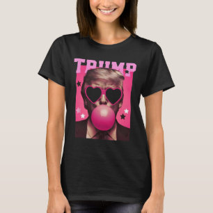 T-shirt Bubblegum Trump souffler bulle gomme Noël rose