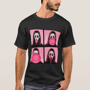 T-shirt Bubblegum Visage Effrayant En Octobre Nous Portons
