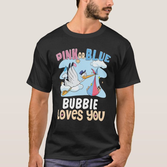 T-shirt Bubby rose ou bleu vous aime grand-mère juive (Devant)