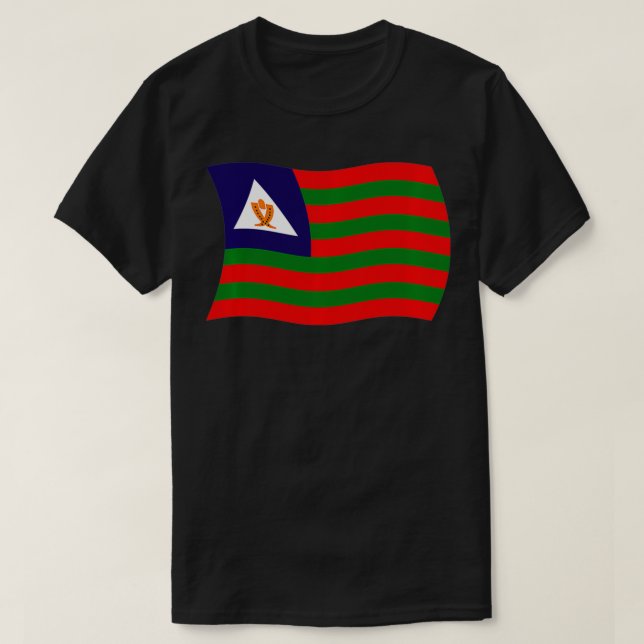 T-shirt Bubi Tribal Flag Africa African Bioko Island Guine (Design devant)