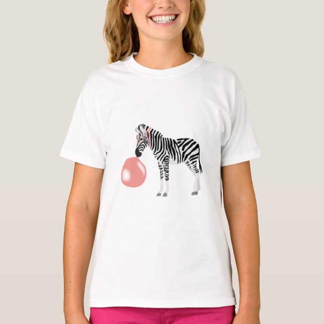 T-shirt Buble Gum Zebra Blowbble (Devant)