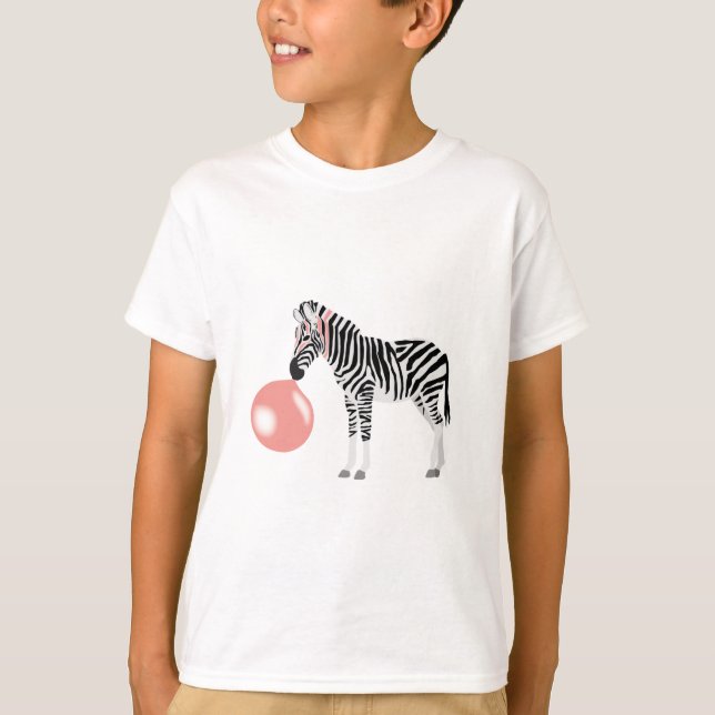 T-shirt Buble Gum Zebra Blowbble (Devant)