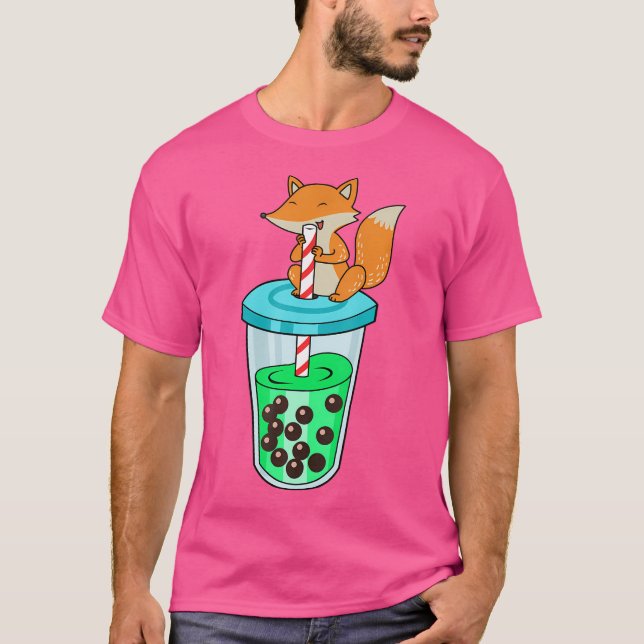 T-shirt Buble Tea Femmes Fox Boba Tea Fox (Devant)