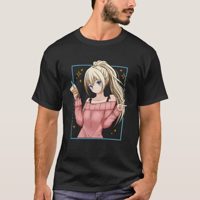 T-shirt Buble Thé Anime Girl Kawaii Japonais (Devant)