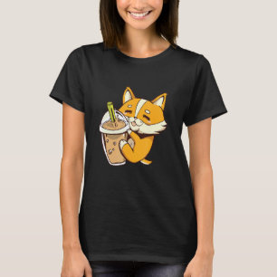 T-shirt Buble Thé Cute Corgi Chien Chien Chien Chien Chien