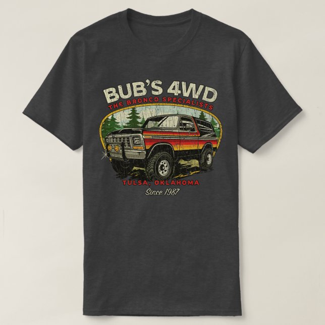 T-shirt Bubs 4WD Tulsa 1987 (Design devant)