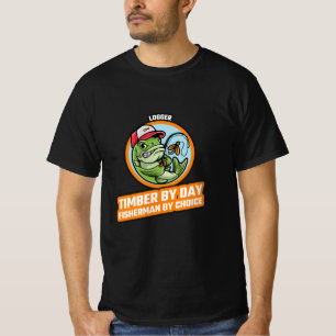 T-SHIRT BÛCHERON DU BOIS PAR JOUR PÊCHEUR PAR CHOIX
