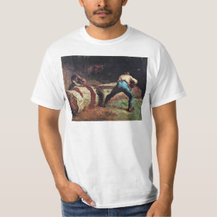 T-shirt Bûcherons sciant le bois par le millet (la