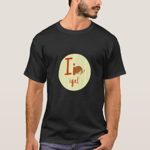 T-shirt Buchstaben des deutschen Alphabets I Igel