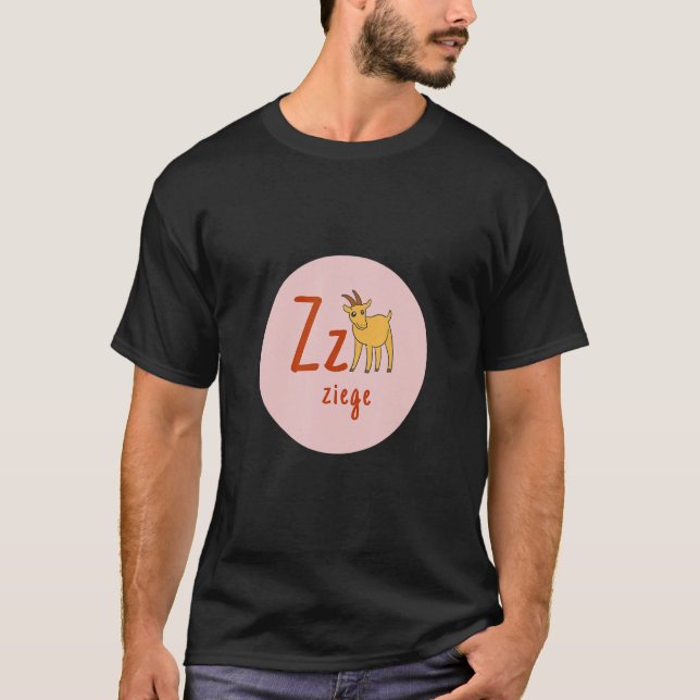 T-shirt Buchstaben des deutschen Alphabets Z Ziege (Devant)