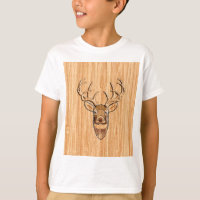 Buck Deer Head Bois Grain Style