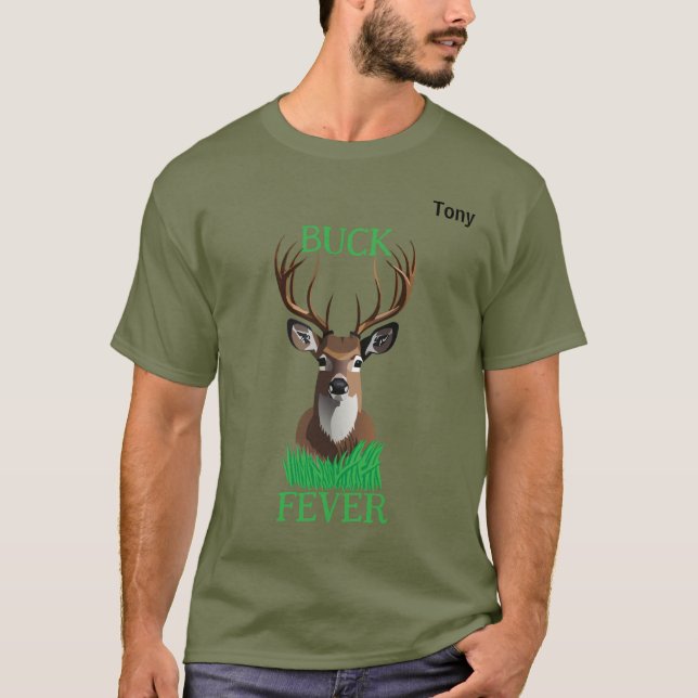 T-shirt Buck Fever 12 points White Tail Buck (Devant)