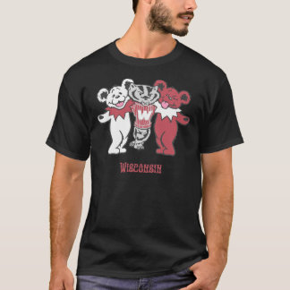 T-shirt Bucky Et Ours - Université Du Wisconsin-Madison 